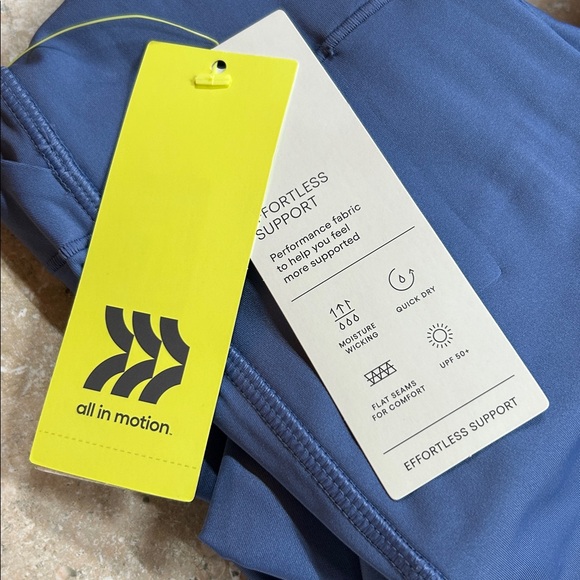 Women's Blue High-Waisted Leggings - Picture 6 of 7